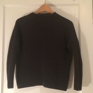 H&M navy ribbed mock neck sweater
